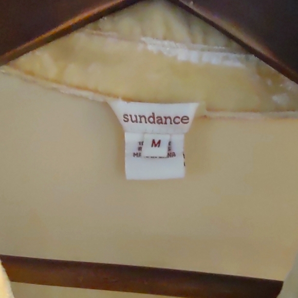 Sundance Velvet Silk Peplum Long Sleeve Button Down Blouse - Med - Picture 3 of 6